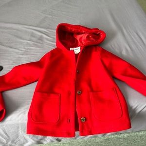 Vibrant red teddy coat (2 count)